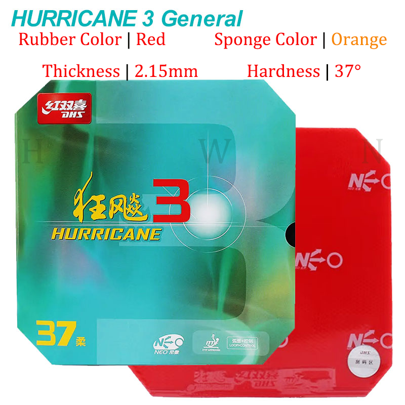 Genuine DHS Hurricane 3 NEO Ge - Table Tennis Backhand recension och pris