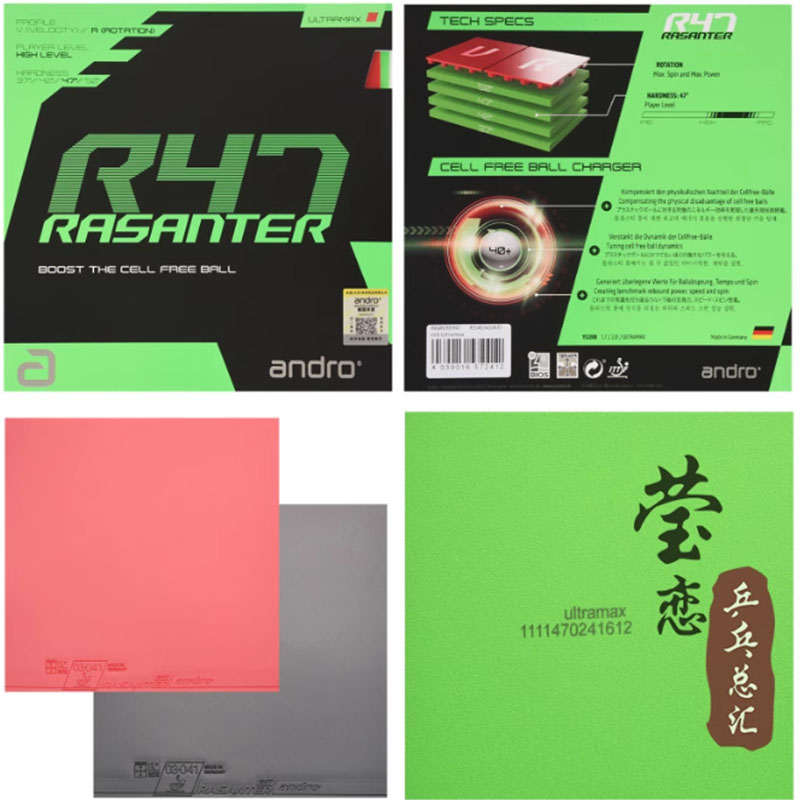 Andro Rasanter R45 47 50 C45 4 - Table Tennis Racket recension och pris