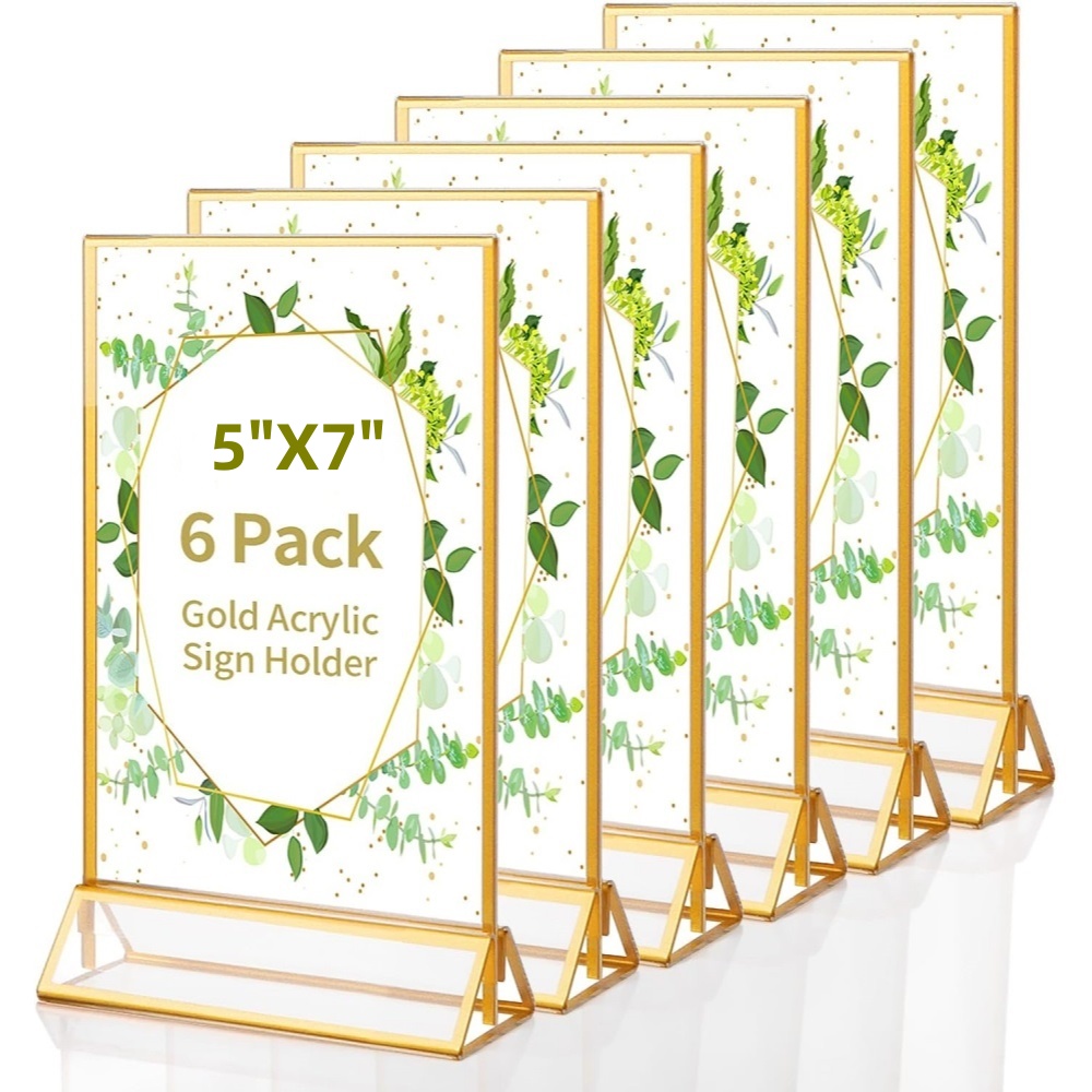 6Pack 5x7 Clear Acrylic Sign H - Table Tennis Zone recension och pris
