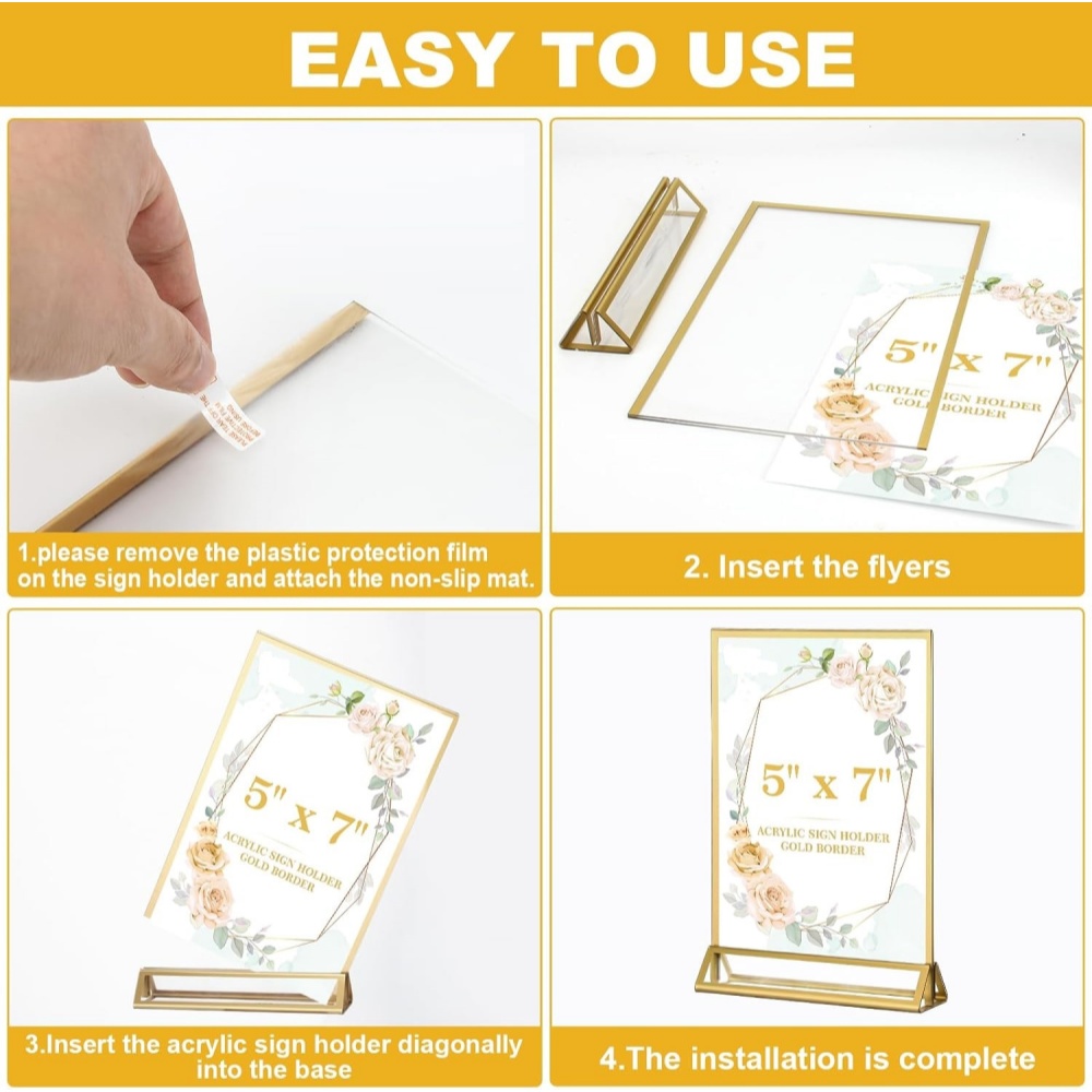 6Pack 5x7 Clear Acrylic Sign H - Table Tennis Zone recension och pris